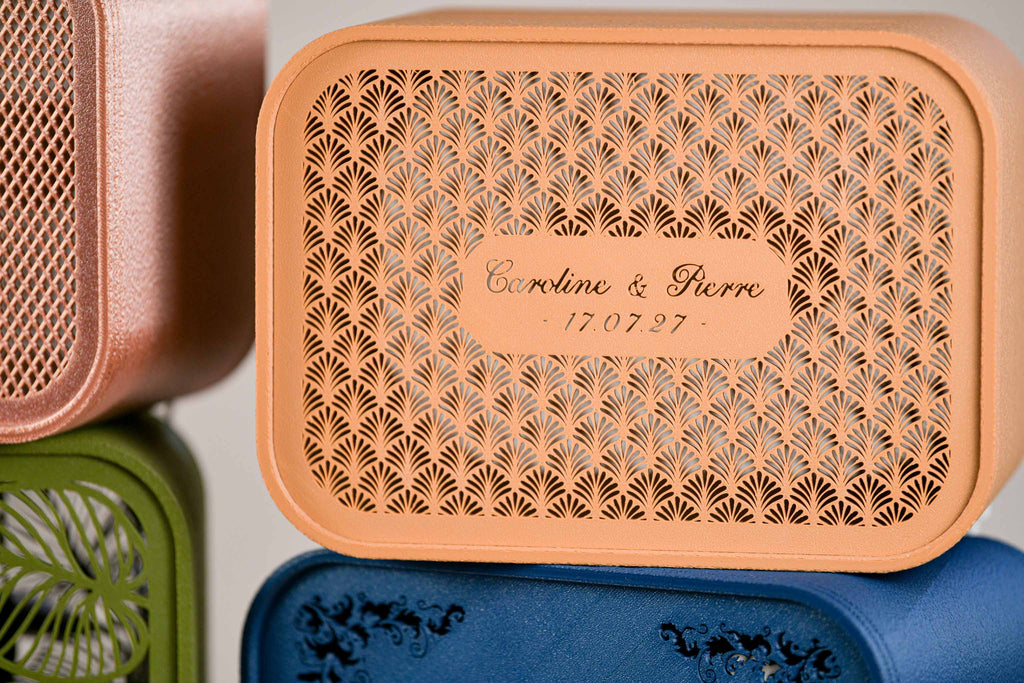 Urne rectangulaire personnalisée - Palmettes (avec lumière)