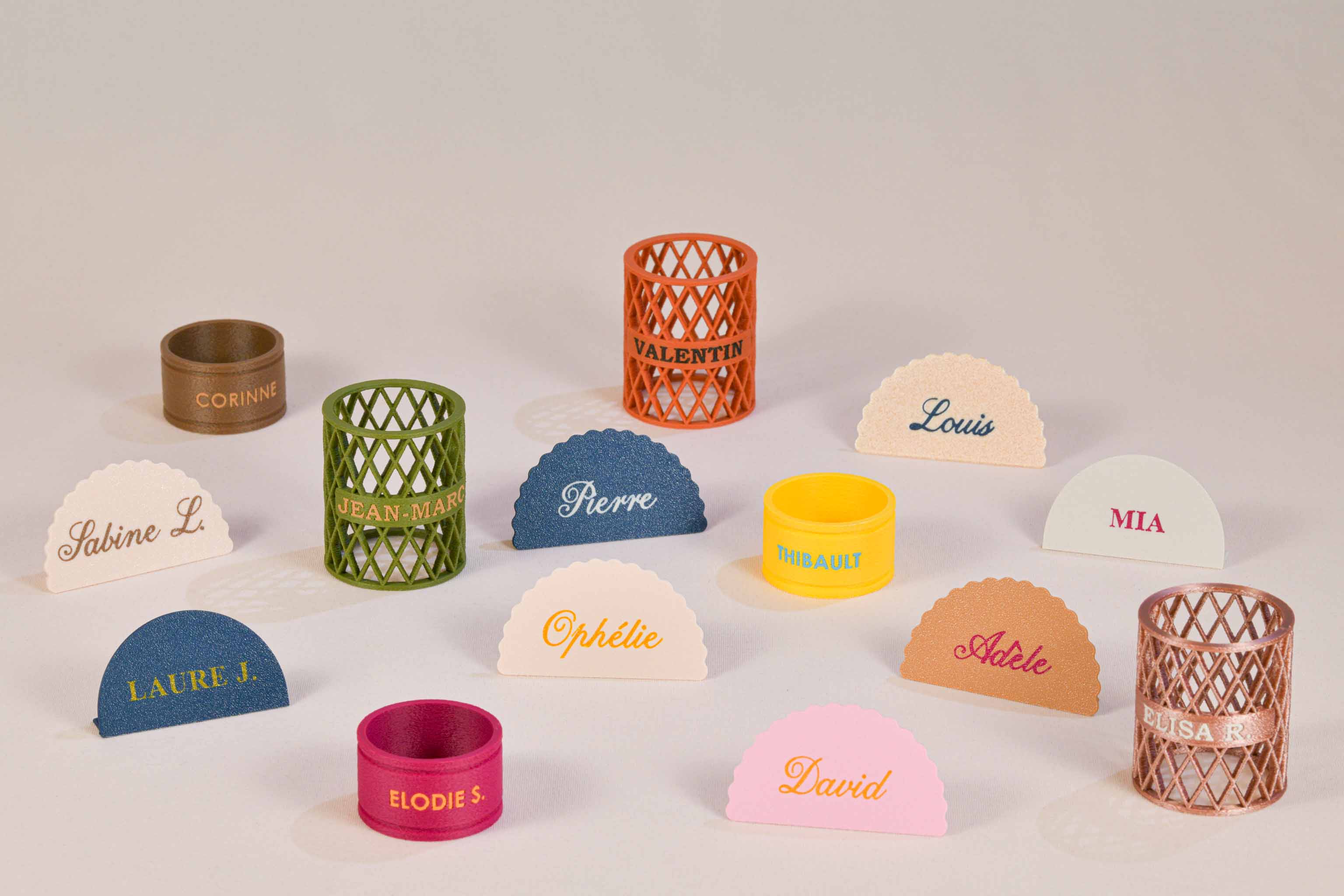 Marque-place présentoir personnalisé - Romantique