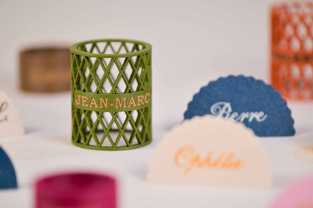 Marque-place noeud de serviette personnalisé - Chic