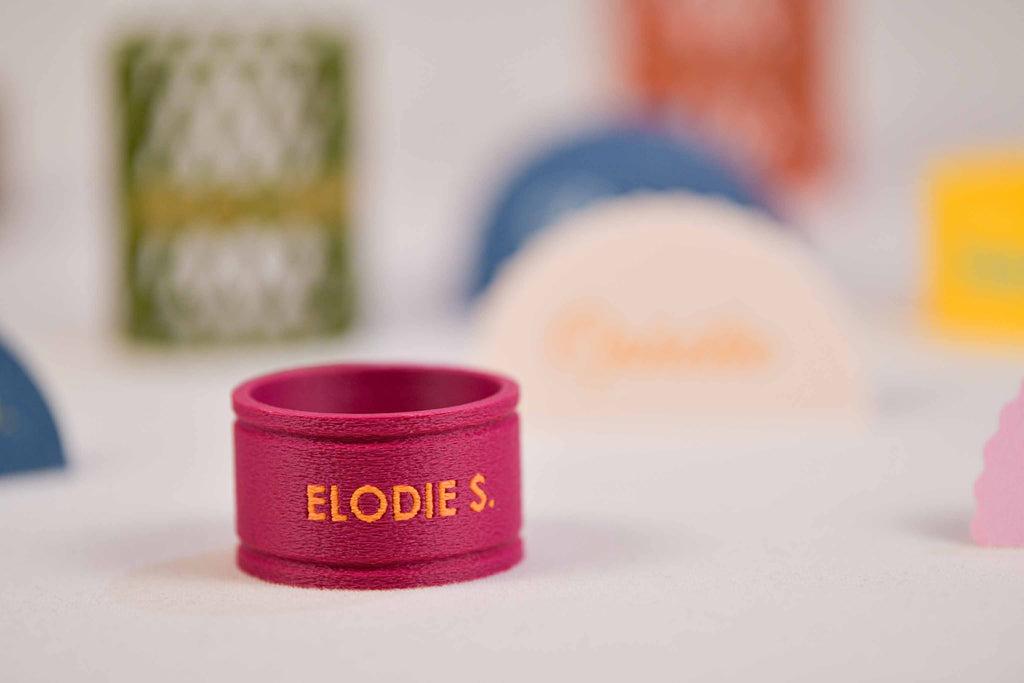 Marque-place noeud de serviette personnalisé - Pop