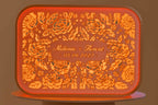 Urne rectangulaire personnalisée - Roses (lumière en option)