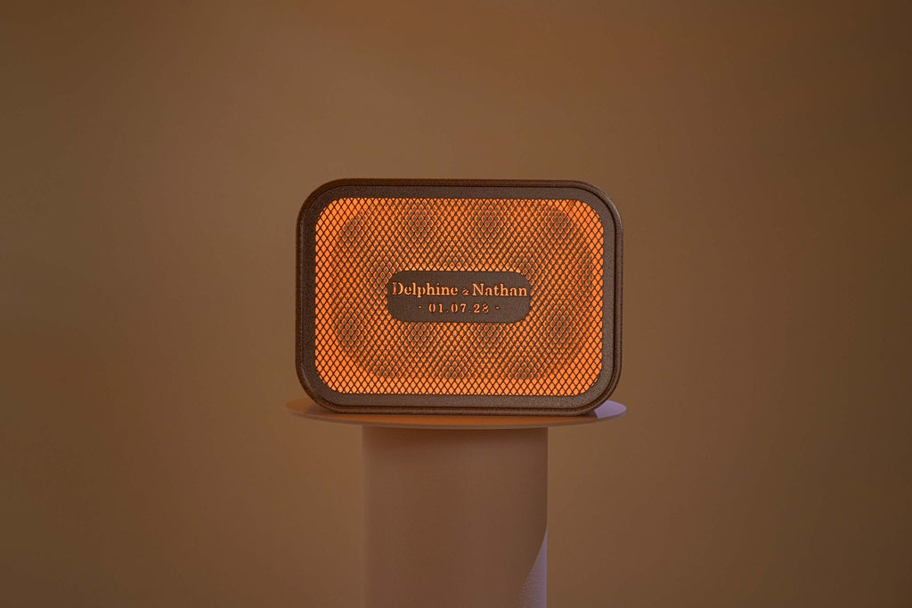 Urne rectangulaire personnalisée - Croisillons (avec lumière)