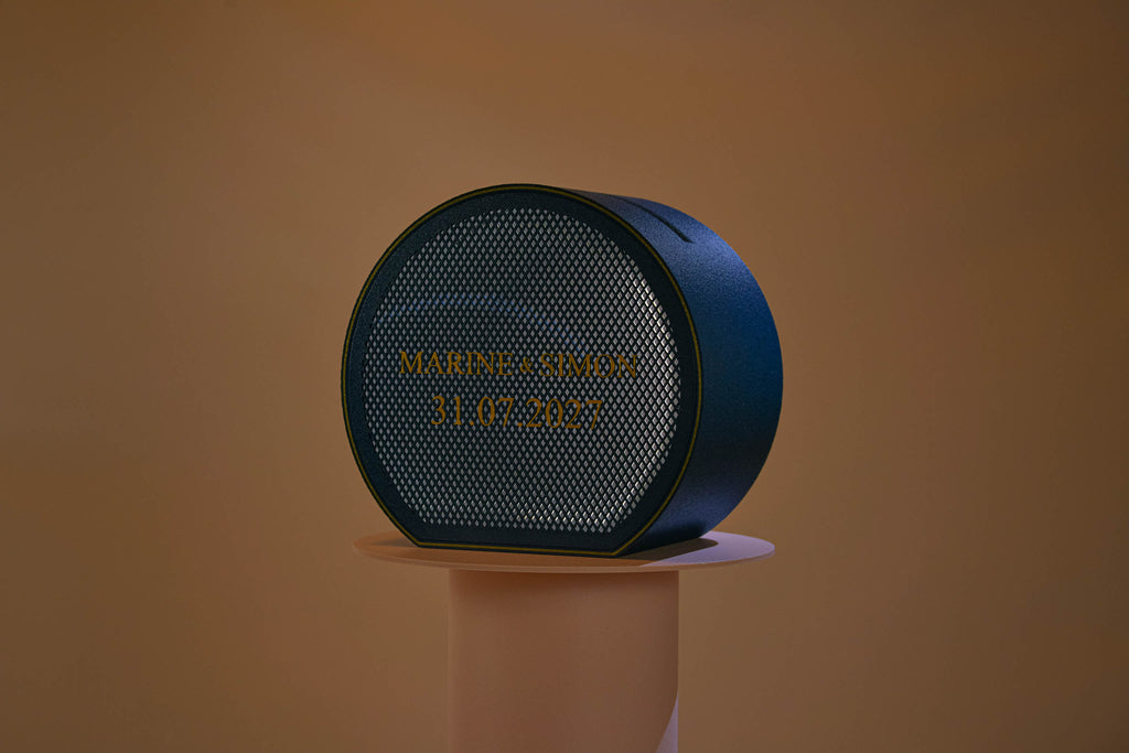 Urne arrondie personnalisée - Croisillons (avec lumière)