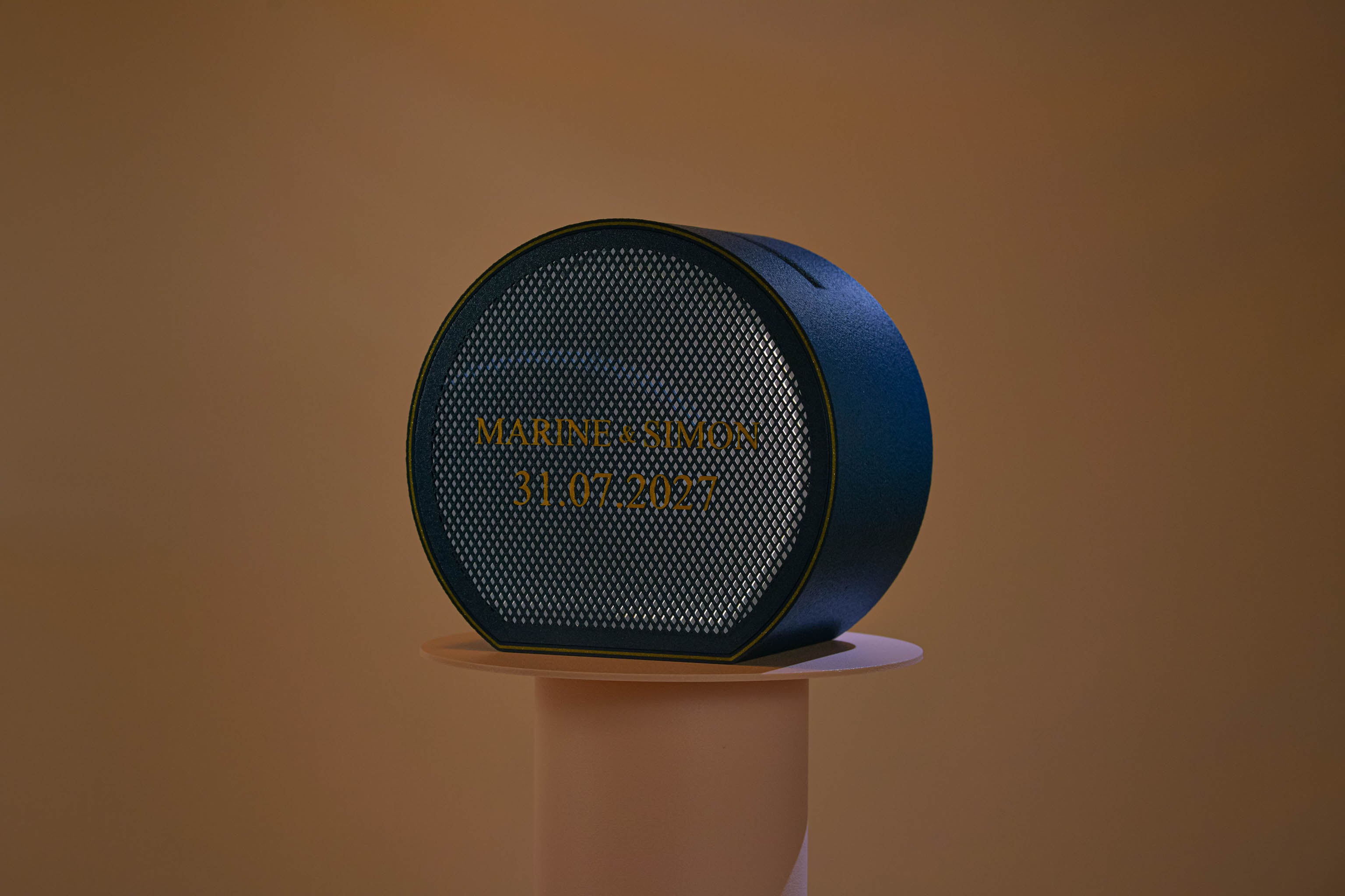 Urne arrondie personnalisée - Croisillons (avec lumière)