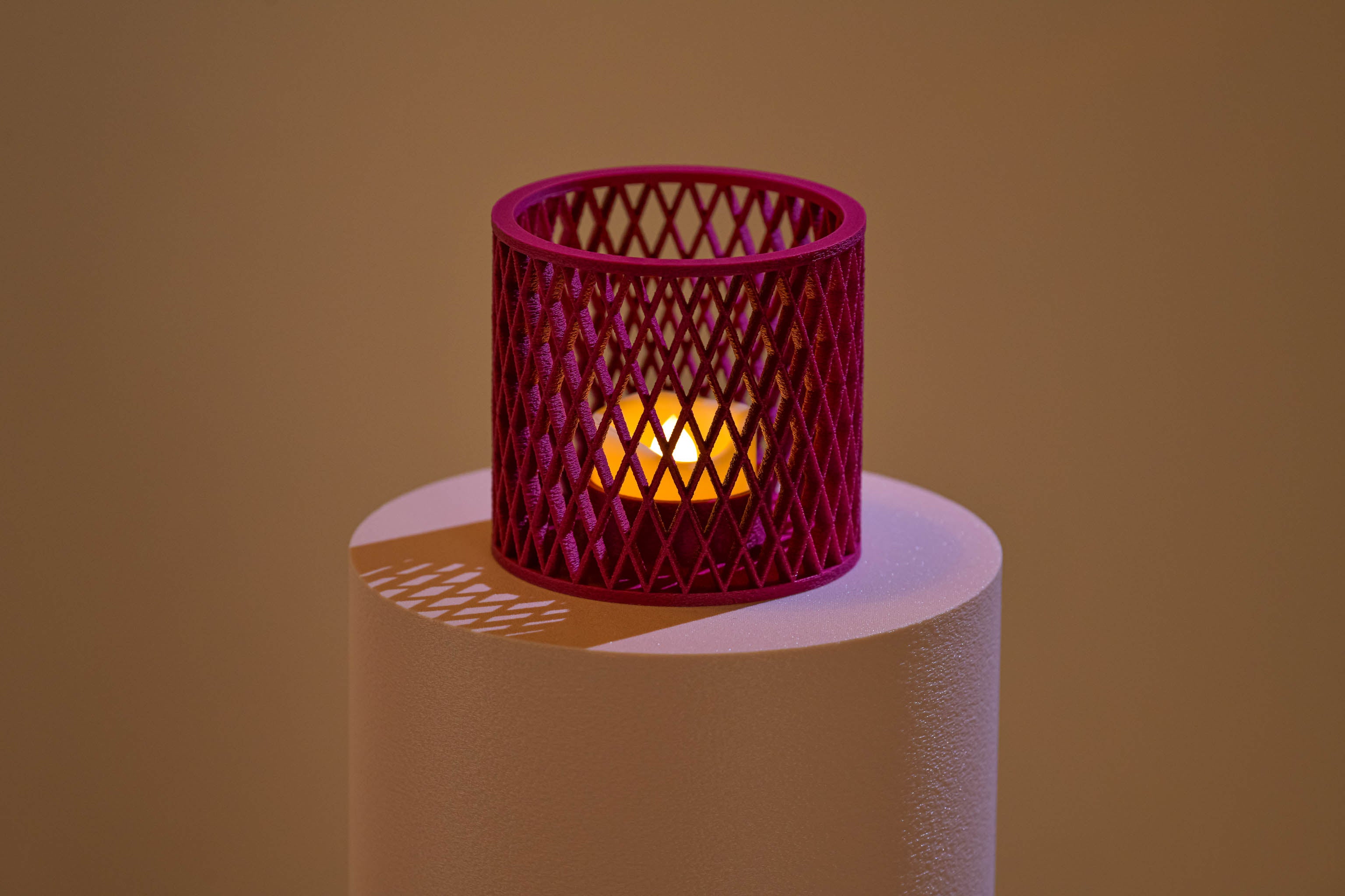 Bougeoir LED - Croisillons (grand)