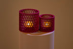 Duo de bougeoirs LED - Croisillons