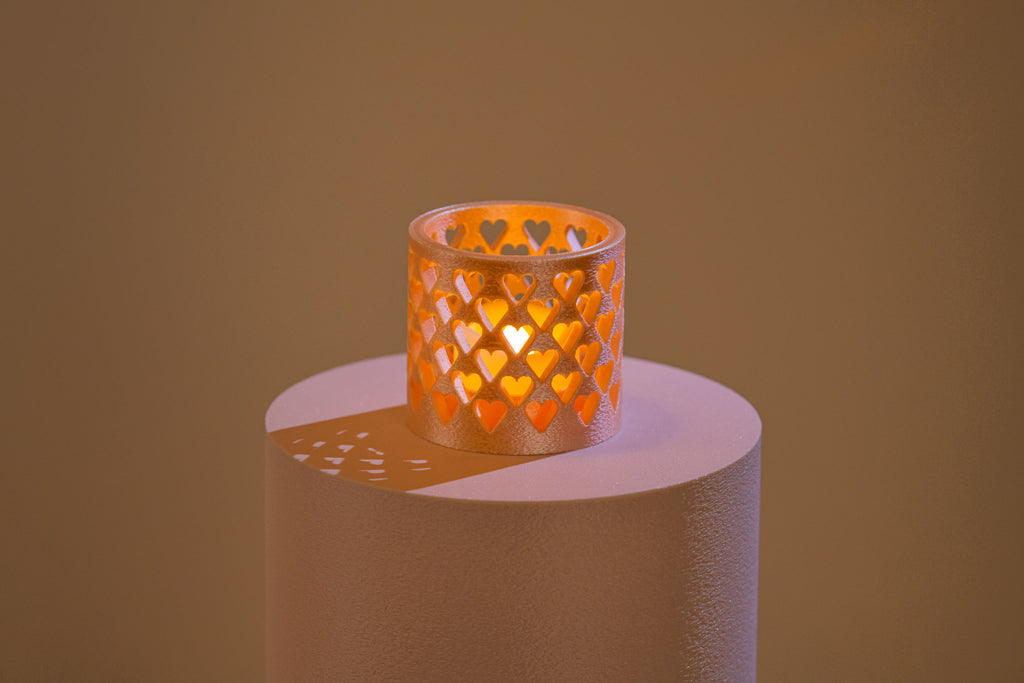 Bougeoir LED - Cœurs (petit)